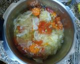 A picture of step 2 of Vegetable Soup and Toasted Bread.