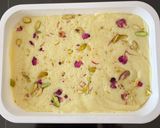 A picture of step 3 of Passion fruit kalakand.