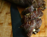 Foto del paso 2 de la receta: Aleta rellena con champiñones, cebollas, beicon y queso gouda