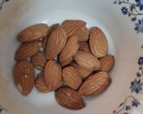 A picture of step 1 of Badam milk.