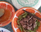 Hình bước làm 3 của món Bò né đậu bắp