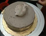 A picture of step 8 of Dutch chocolate cake.