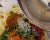 A picture of step 2 of Quick and easy Potato Peas Samosa Roll.