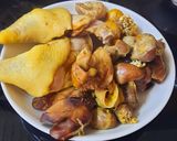 Hình bước làm 1 của món Bánh ướt lòng gà