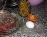 Foto del paso 1 de la receta: Salteado con fideos para una persona (Lo que sea en la heladera)