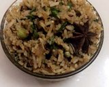 A picture of step 4 of Palak Pulao.