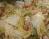 A picture of step 5 of Cabbage and Little Smokies.