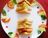 A picture of step 2 of Multi layered Sandwich.