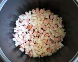 A picture of step 1 of Colourful Smoked Ham Takikomigohan.
