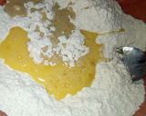 A picture of step 1 of Chicken filled cones.