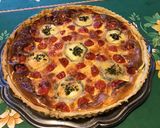 Une image de l'étape 12 de Tarte chèvre cendré,épinards frais et tomates cerises (pâte brisée à l origan).