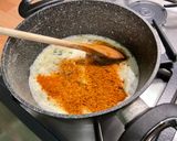Une image de l'étape 7 de Macaronis complets au roquefort et lomo fumé.