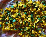 A picture of step 1 of Mango pickle.