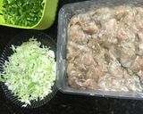 A picture of step 1 of Chicken fried Rice & chicken Manchurian.