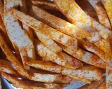 A picture of step 4 of Spicy Taro French Fries.