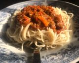 A picture of step 6 of Minced meat sauce with spaghetti.