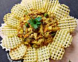 عکس مرحله 1 از دستور ساندویچ سرد مرغ و سبزیجات🌸