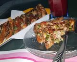 A picture of step 8 of Tawa bread pizza.