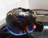A picture of step 2 of Baingan ka Bharta.
