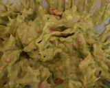 A picture of step 3 of My Guacamole Dip. With some crusty Tiger Bread 😊.