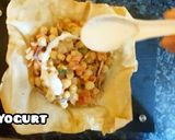 A picture of step 12 of Chana chat in crisp bowl.