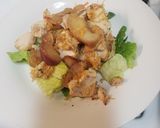 A picture of step 11 of Chicken breast on a bed of sauted apples and onions.