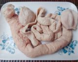 Hình bước làm 1 của món Bún LÒNG xào nghệ