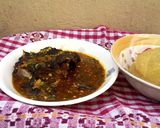 A picture of step 7 of Traditional Goatmeat Okra Soup.