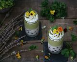 Gambar langkah 3 resipi Puding Boba Teh Hijau.