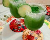 A picture of step 8 of Cucumber mint cooler.