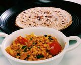 A picture of step 6 of Punjabi Paneer Bhurji.