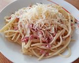 Tejszínes sonkás spagetti, azaz ál-spagetti-carbonára recept fázis 4 fotója