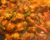 A picture of step 6 of Chilli chicken.