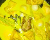 Foto langkah ke 4 dari resep 🥚Sayur tahu telur ayam+telur puyuh bumbu kuning.