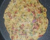 A picture of step 3 of Veg. Masala omelette.