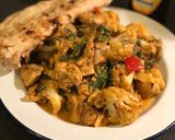 A picture of step 6 of Roast cauliflower and chicken curry 🍛.