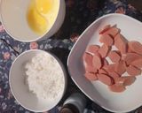 Foto del paso 1 de la receta: Tortilla de arroz con salchichas