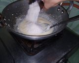 A picture of step 2 of Milky coconut Modak.