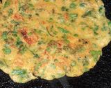 A picture of step 5 of Oats & Rice flour vegetable chila.