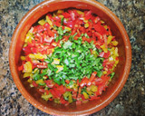 Foto del paso 4 de la receta: Ensalada templada de quinoa, pimiento y jamón
