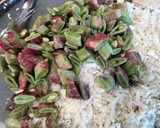 Foto del paso 5 de la receta: Falso arroz de coliflor con rape, gambas y alcachofas