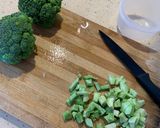 A picture of step 1 of Broccoli fig pattices / kabab.