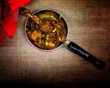 A picture of step 8 of Palak chicken masala.