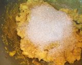 A picture of step 6 of Moong Dal Halwa.