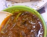 A picture of step 6 of Palak gosht.