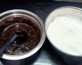 A picture of step 7 of Japanese chocolate cotton sponge cake.