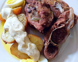 Foto del paso 12 de la receta: Paletilla de cordero, patatas y huevos al vapor con mayonesa