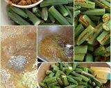 A picture of step 2 of Stuffed Masala Bhindi.
