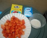 Foto langkah ke 1 dari resep Puding Susu Pepaya.
