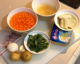 Foto langkah ke 1 dari resep Mpasi 10+ Sup Kentang Wortel Bayam Keju.